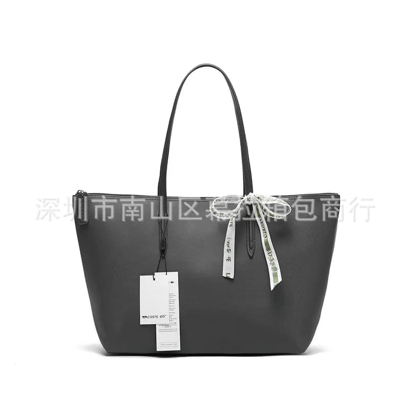 Lacoste Tote Bag Signature Ribbon Detail