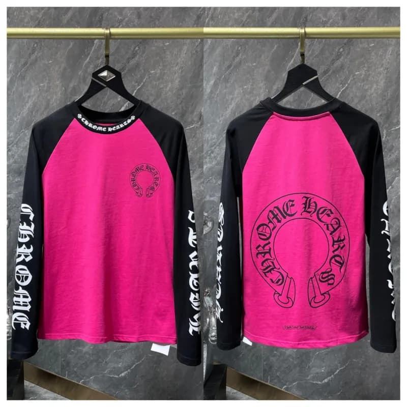 Raglan Long Sleeve Tee Chrome Hearts Crest — 8680