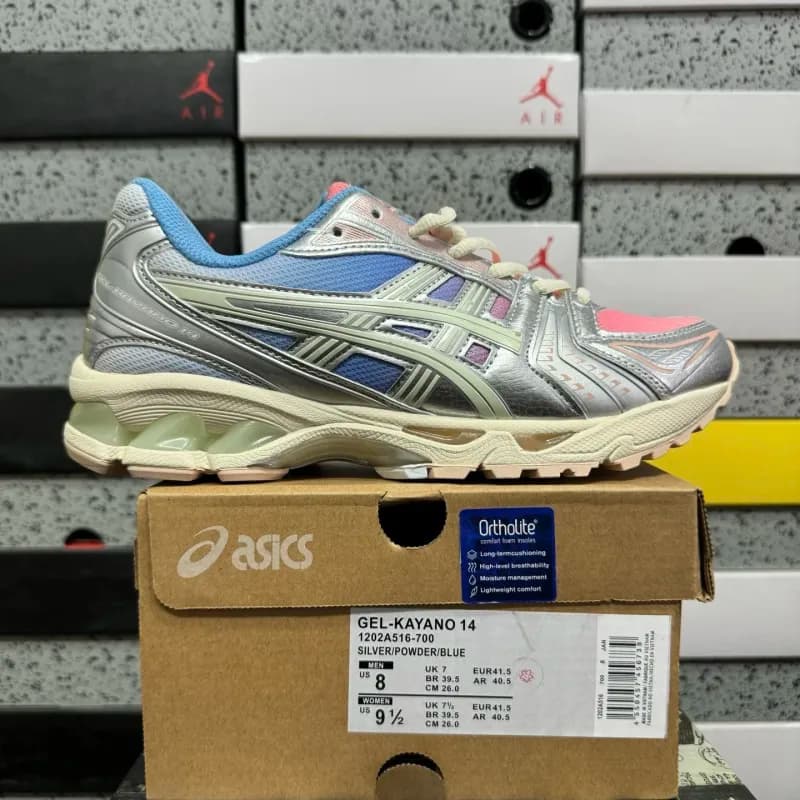 Asics GEL-KAYANO 14 Silver/Powder/Blue