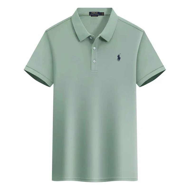 Polo Ralph Lauren Polo Shirt Custom Slim Fit — 抹茶绿-宝蓝标