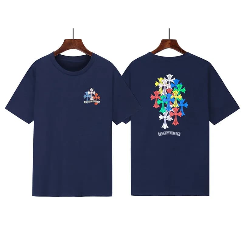 Chrome Hearts Cross Logo T-Shirt Multi-Color Cross Print