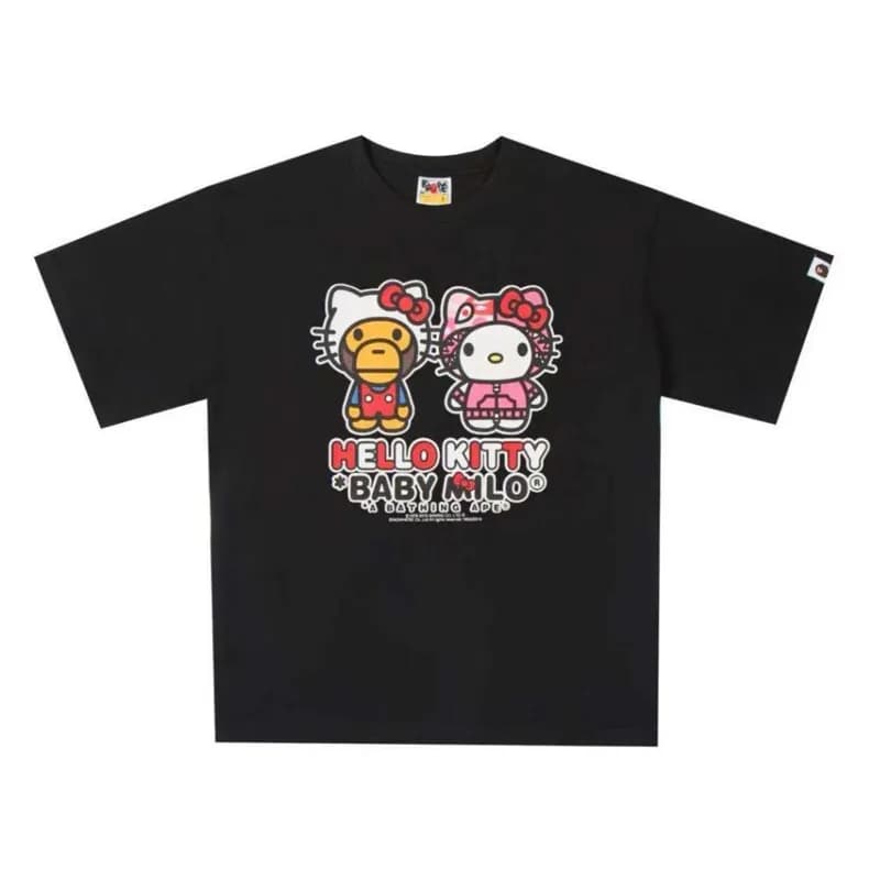 BAPE Graphic T-Shirt Hello Kitty x Baby Milo — 148 black powder