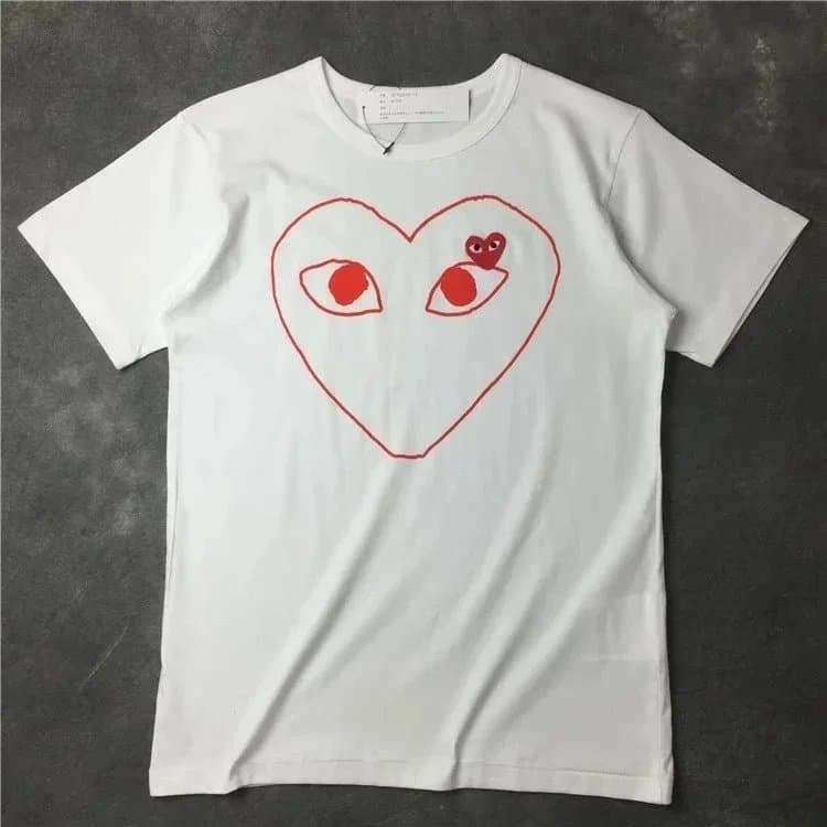 Comme des Garçons Heart T-Shirt Red Heart Eyes