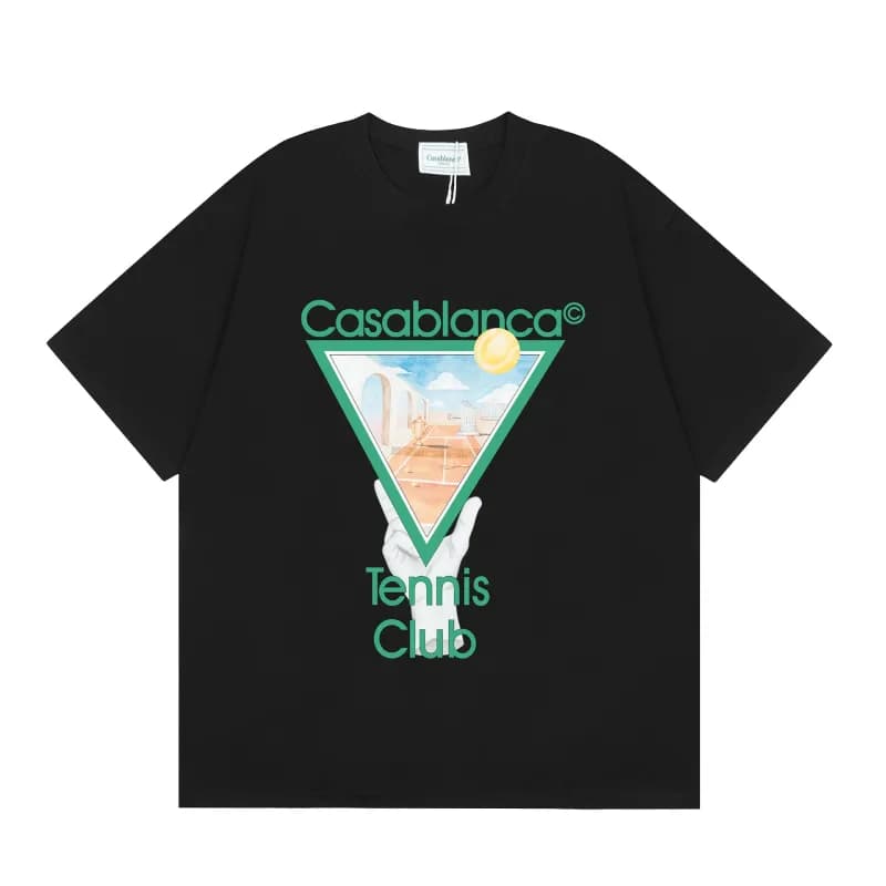 Casablanca Graphic Tee Casa Blanca Column Print — C112 black