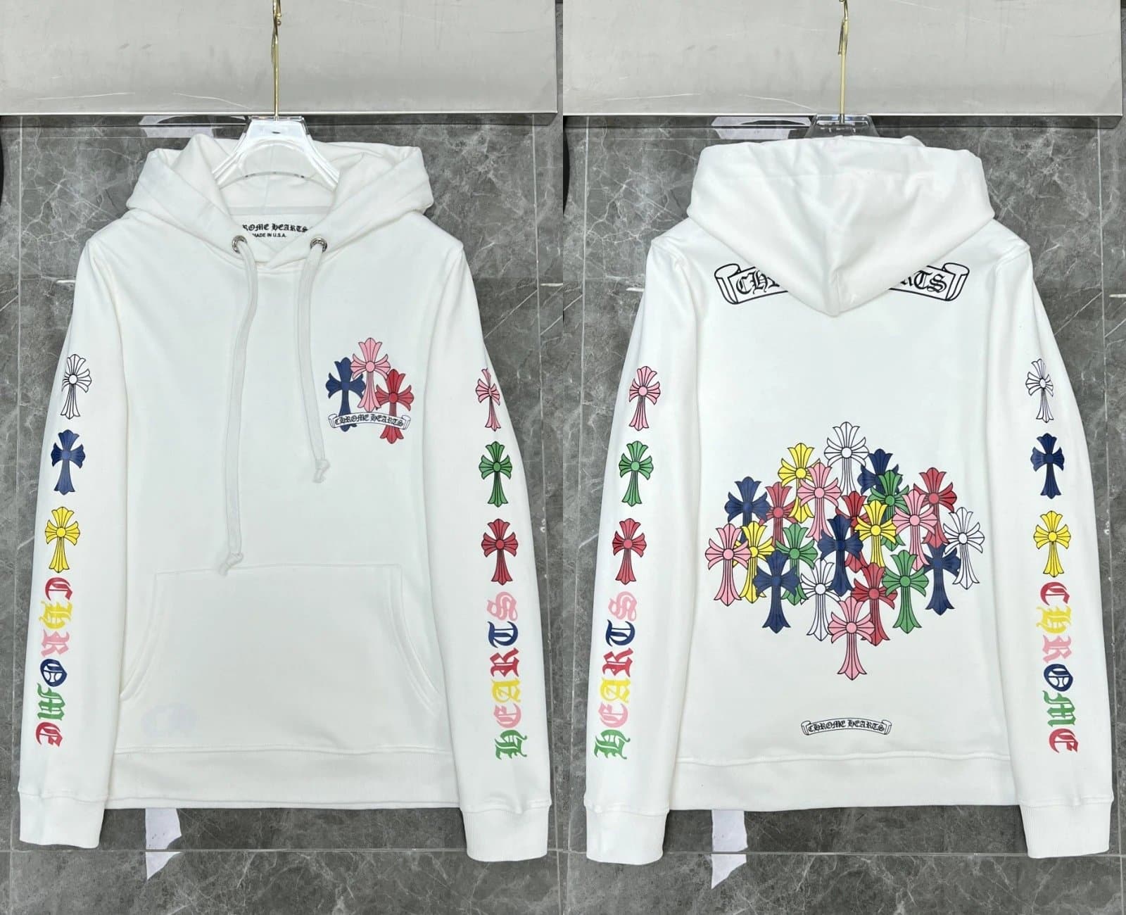 Chrome Hearts Zip-Up Hoodie Multi-Logo Print — 8