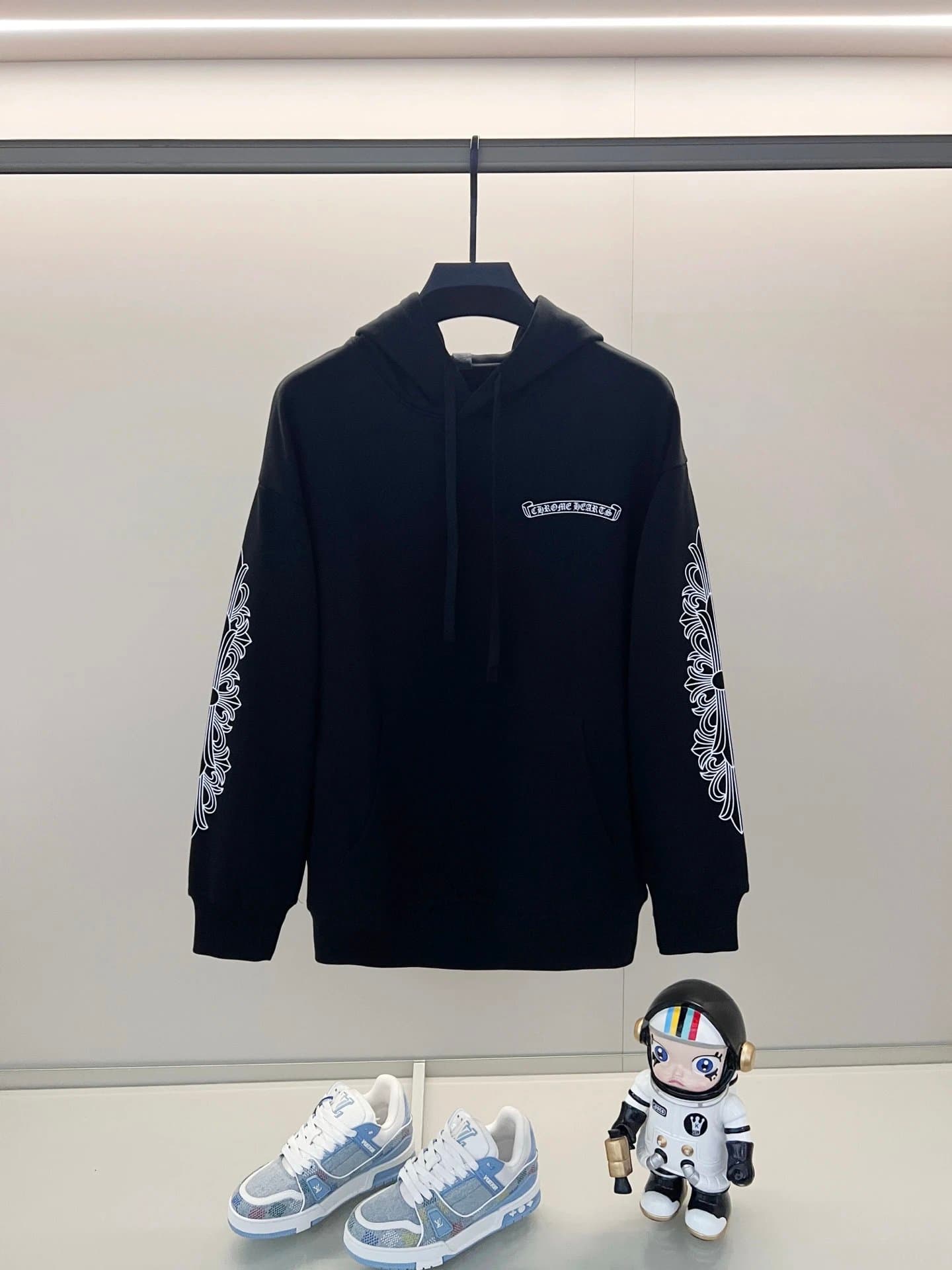 Chrome Hearts Hooded Sweatshirt Cross Print — 4