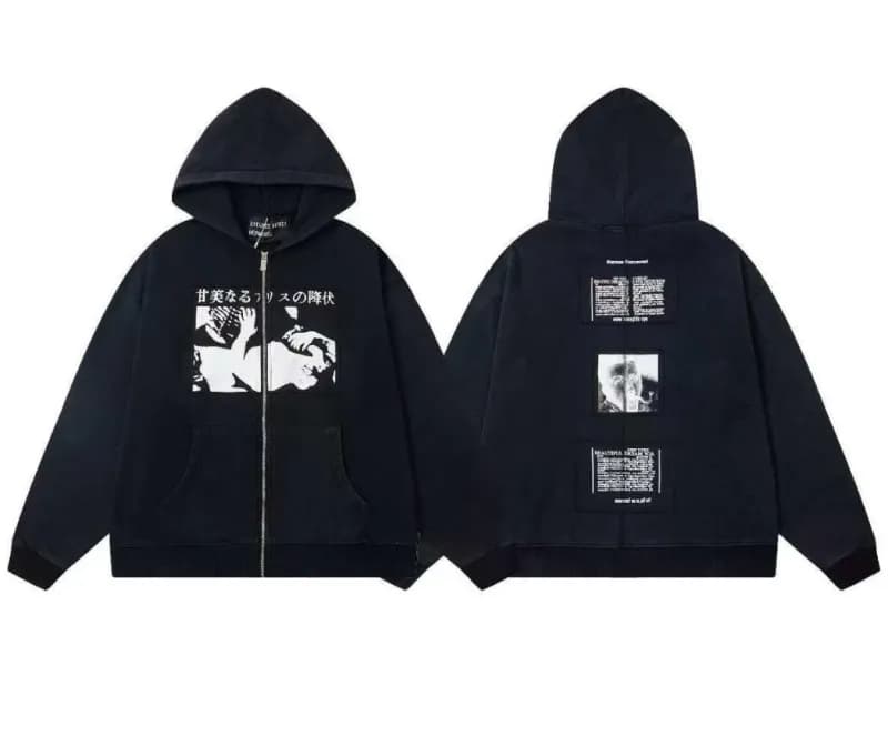 Off-White Oversized Hoodie Eternity and Time Print — ER866