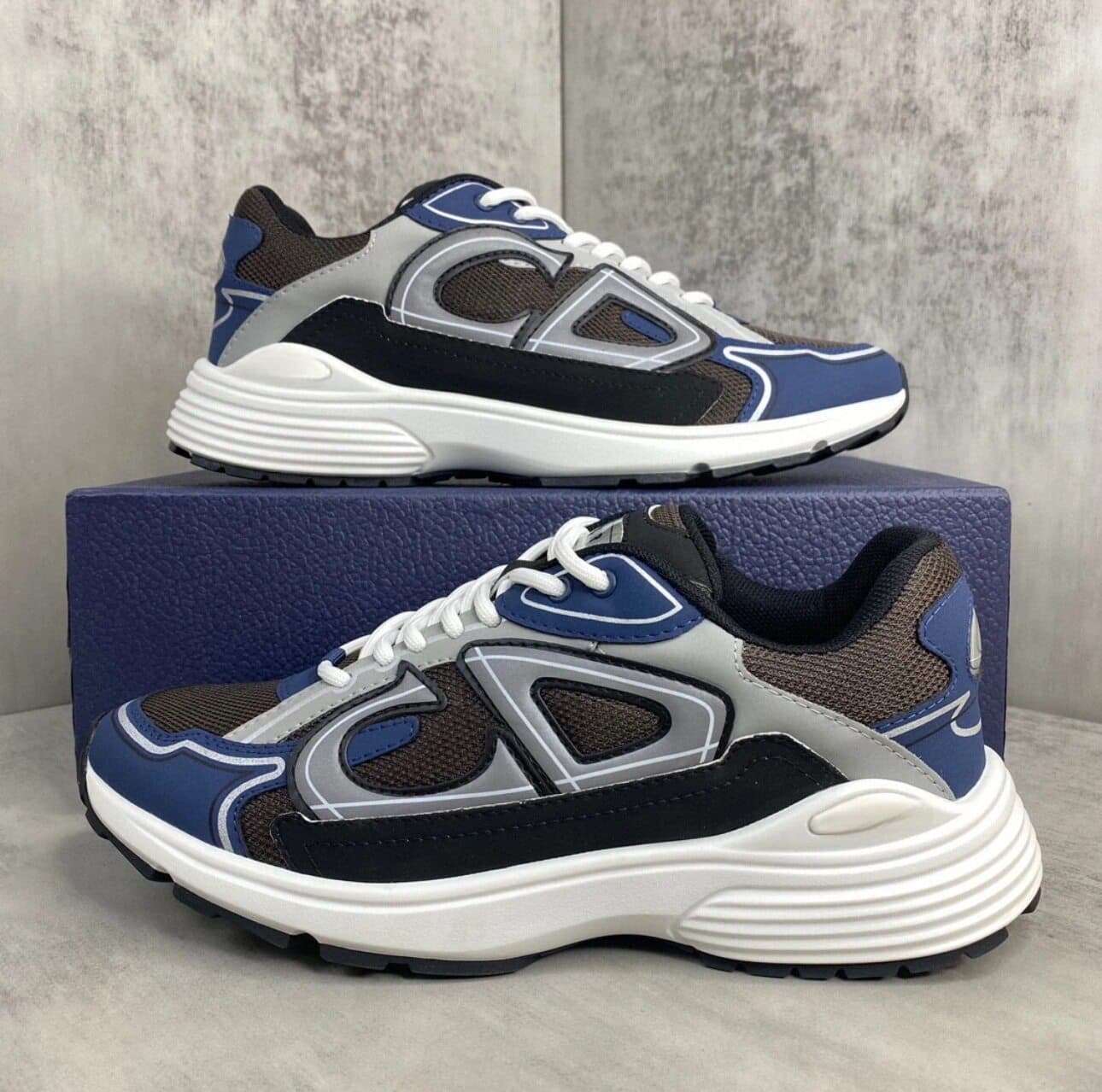 Chunky Sneaker Mesh and Suede — B30煤灰蓝(38-45)