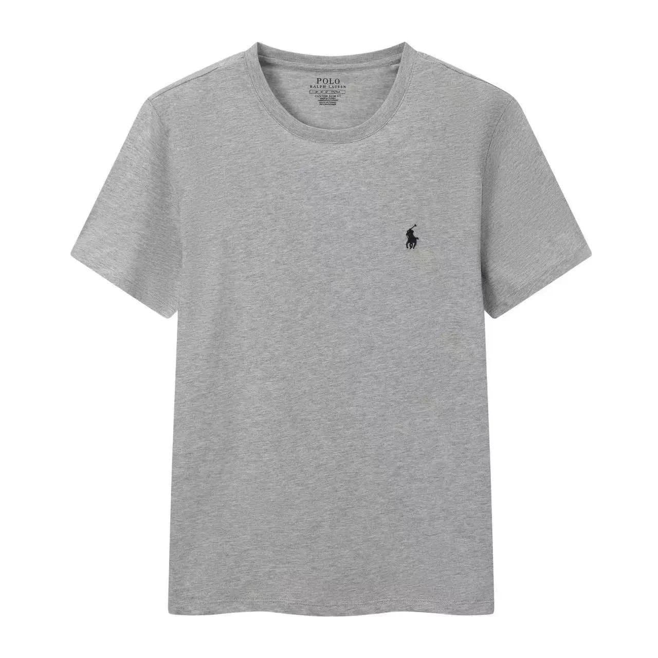 Polo Ralph Lauren Polo Tee Custom Slim Fit — 灰色黑标
