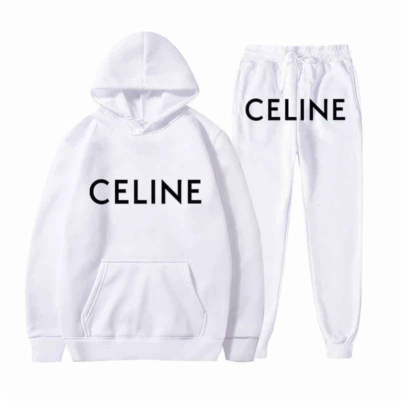 Celine Logo Sweatpants Heather Grey — 1