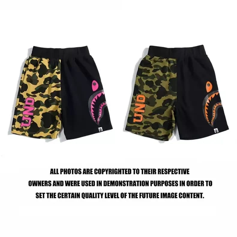 BAPE Shark Shorts Camo Split