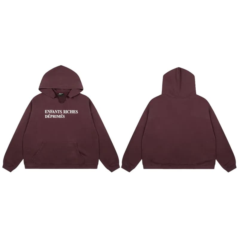 Gallery Dept. Zip-Up Hoodie Distressed Graphic Print — E17