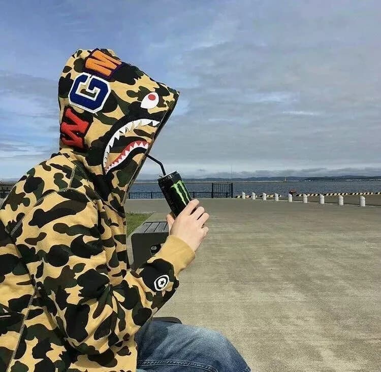 BAPE Shark Hoodie Camo