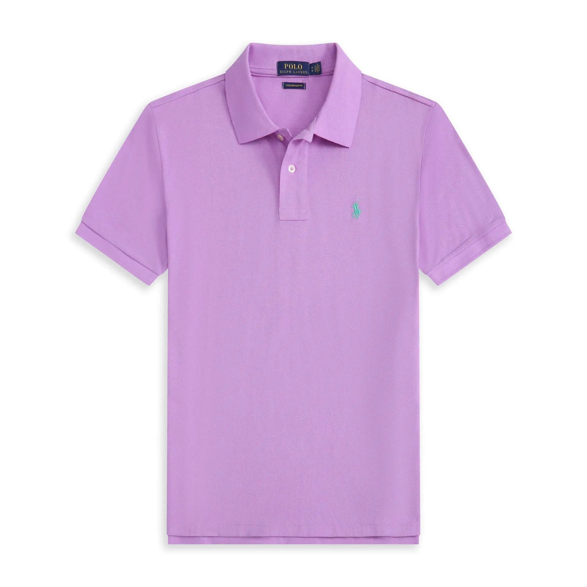 Polo Ralph Lauren Polo Shirt Classic Fit — 浅紫色绿标