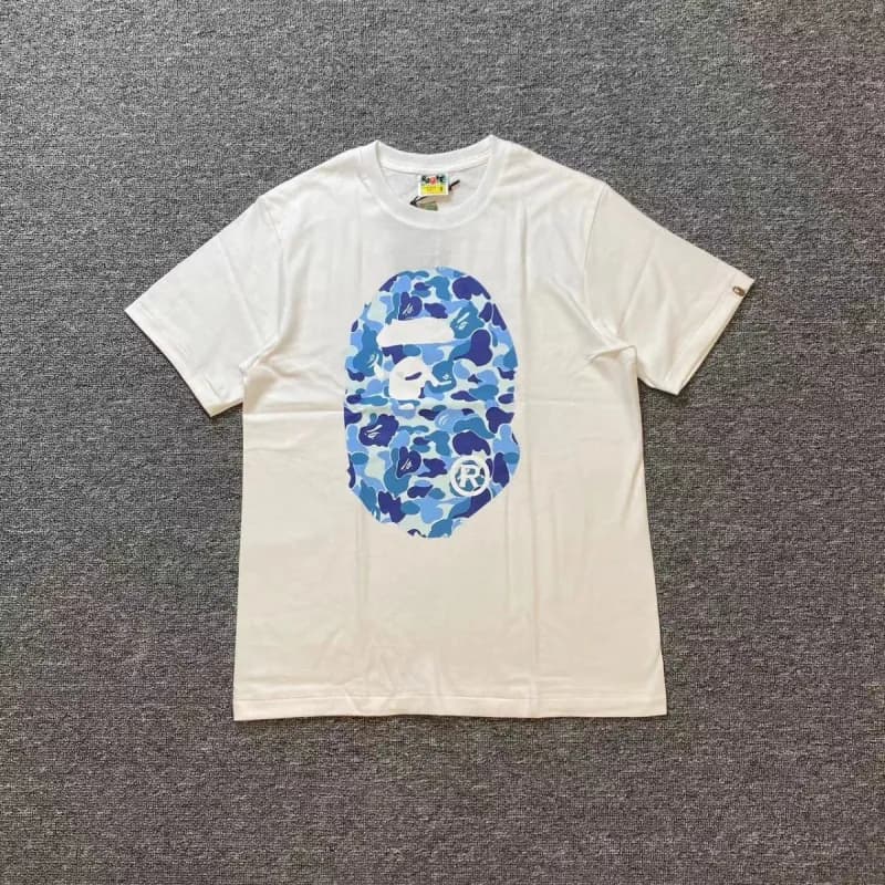 BAPE T-Shirt A Bathing Ape Logo Print — 1002白蓝