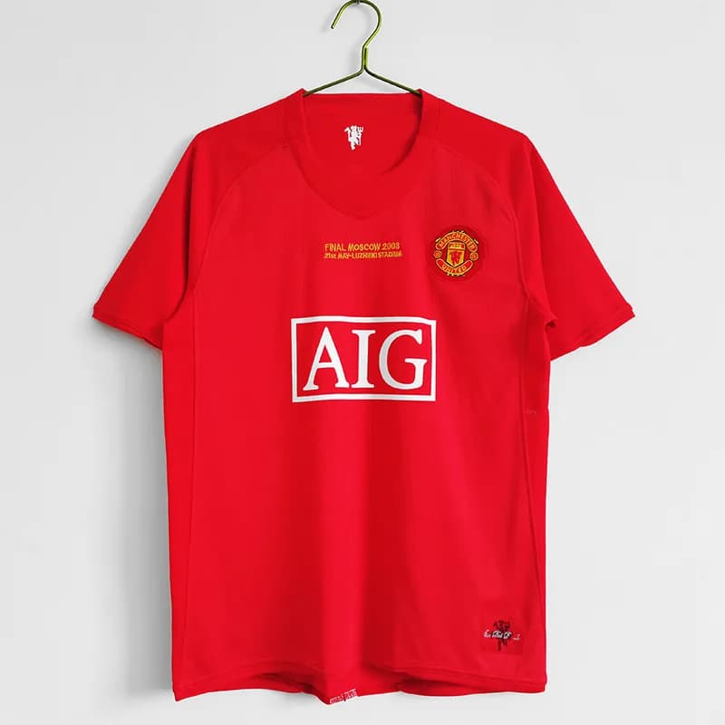 Adidas Home Jersey Pirelli Sponsor — 0708曼联主场欧冠版
