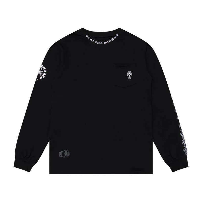 Chrome Hearts Long Sleeve Tee Baroque Print — K9010 black