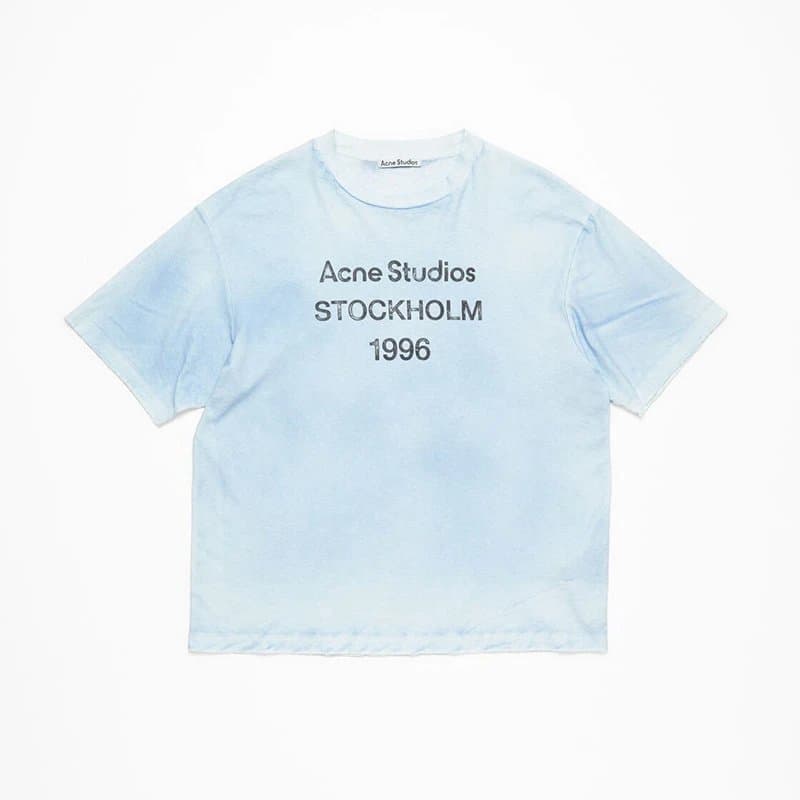 Acne Studios Logo T-Shirt Script Logo — 浅蓝色(AC908046)
