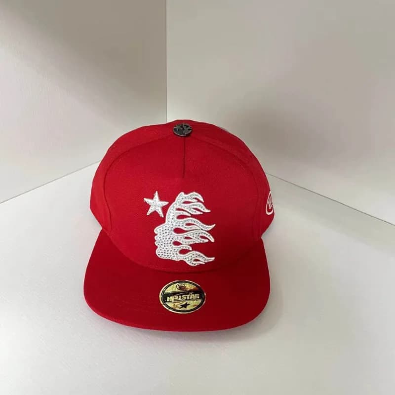 Palace Snapback Cap Flame Star — 红色【砖石女像-03款】
