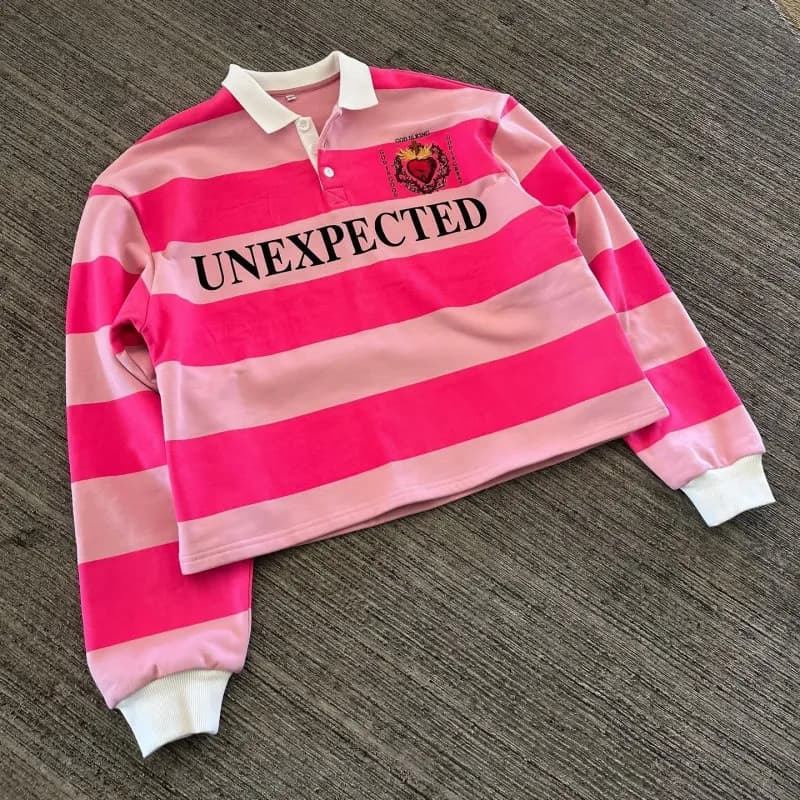 Rugby Shirt Striped Polo with Patches — JZPOLOS5-27