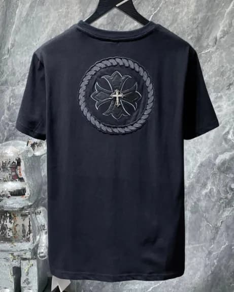 Chrome Hearts Graphic Tee Cross & Chain Print — 8533 black