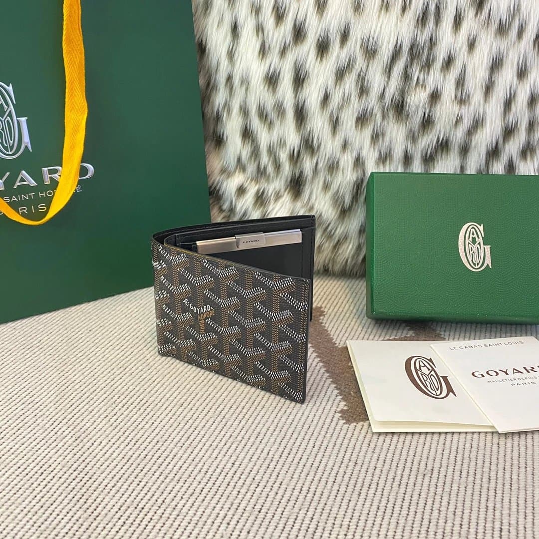 Goyard Bifold Wallet Chevron Canvas