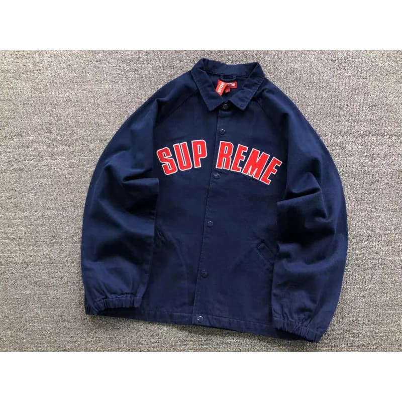 Supreme Zip-Up Hoodie Camo — D429#微标刺绣字母夹克宝蓝色