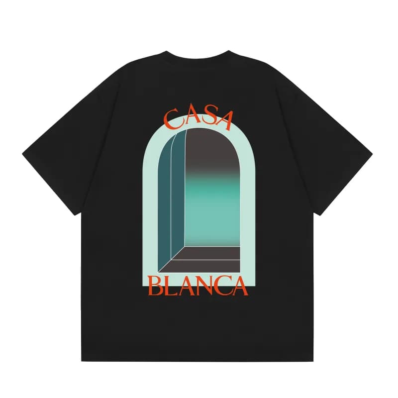 Casablanca Graphic Tee Casa Blanca Column Print — C148 black