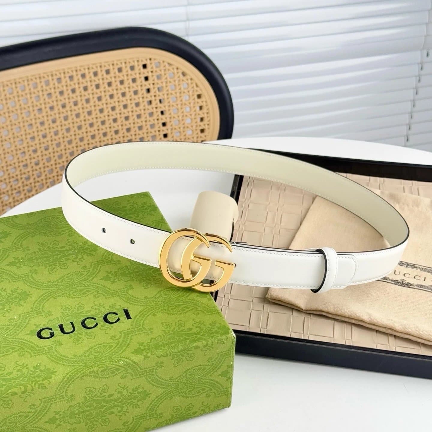 Gucci GG Marmont Belt Gold Buckle