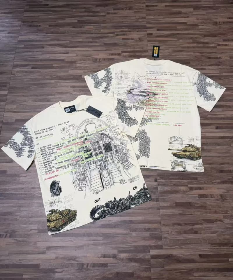 Gallery Dept. Graphic Tee Skeleton Column Print — 5173杏色