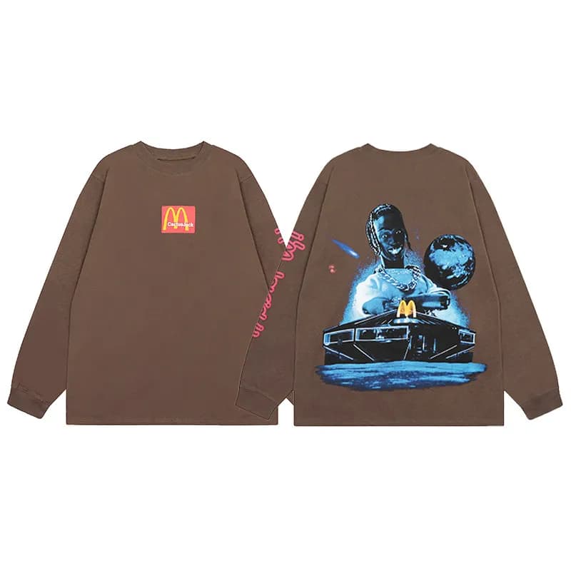 Travis Scott Long Sleeve Tee McDonald's Cactus Jack