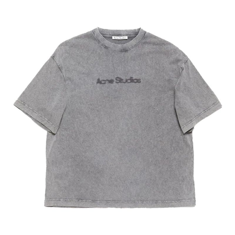 Acne Studios Logo T-Shirt Script Logo — 灰色(AC908028)