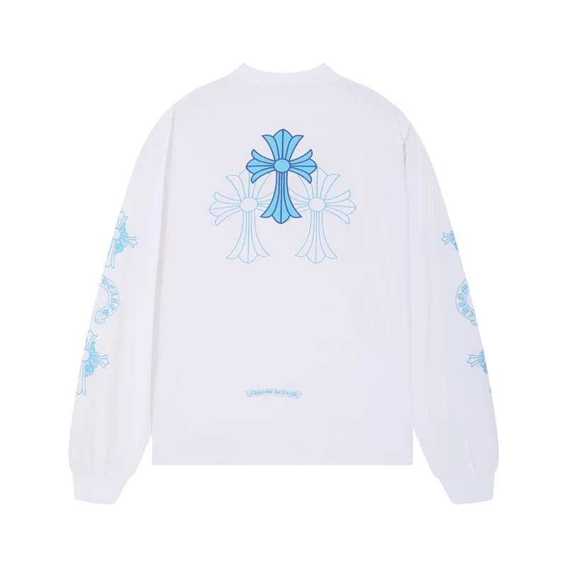 Chrome Hearts Long Sleeve Tee Multi-Logo Sleeve — K8018白