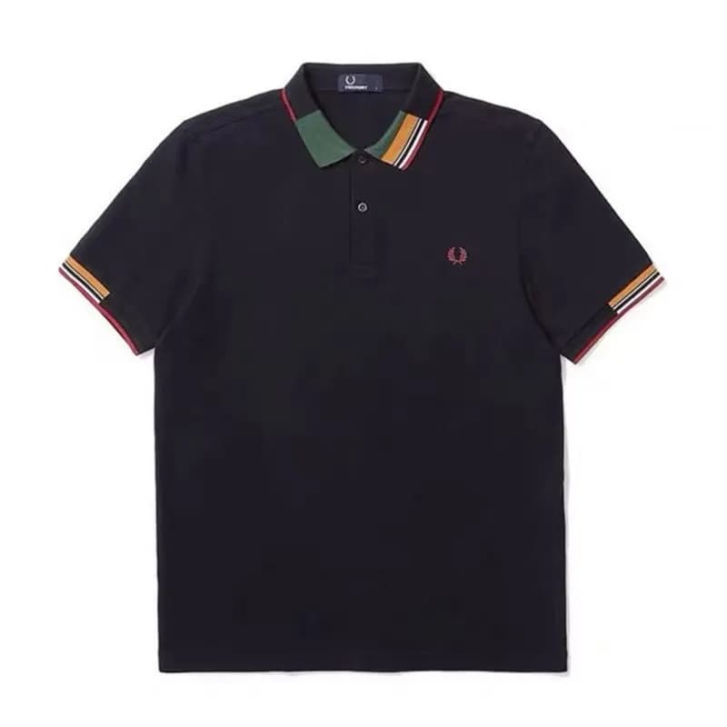 Polo Shirt Laurel Wreath — 蓝绿黄花领