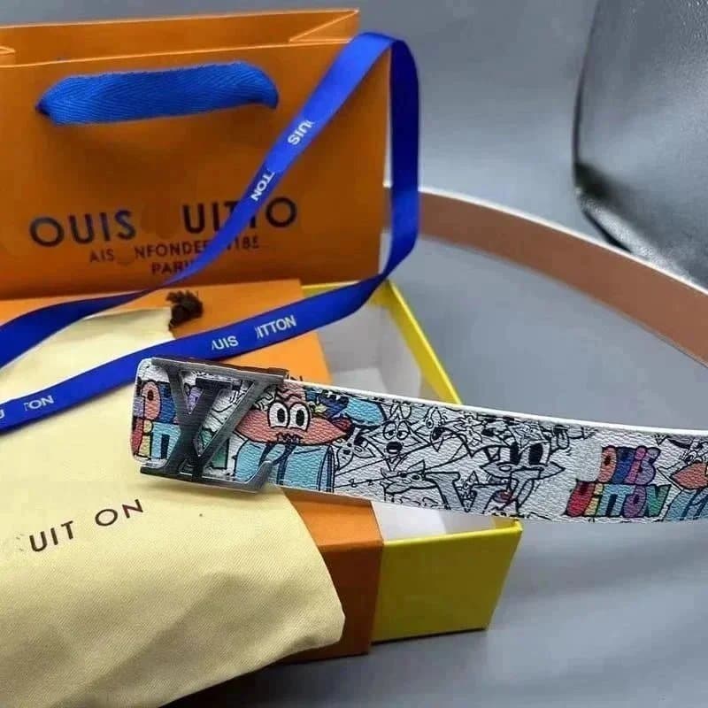 Louis Vuitton LV Monogram Belt Embossed Leather — 派大星银扣【赠送打孔器】