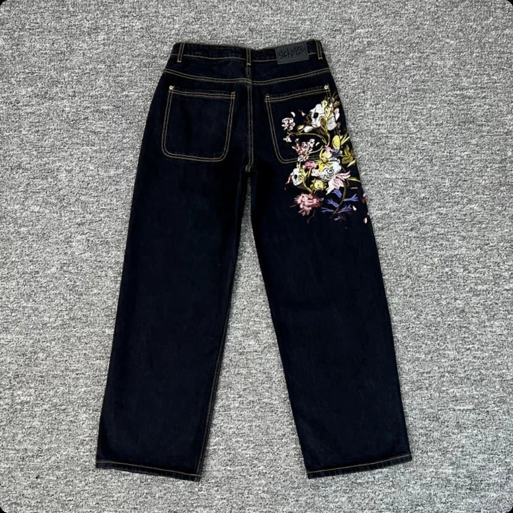 Travis Scott Hooded Sweatshirt Rodeo Embroidery — 011伊甸园刺绣牛子裤(黑)