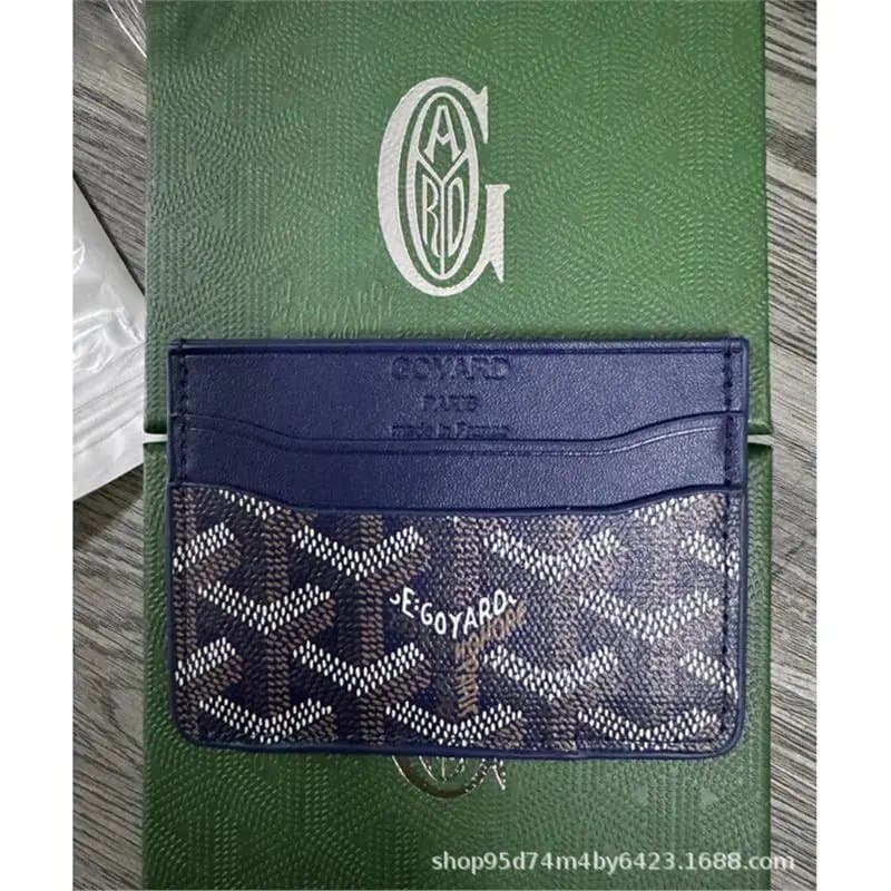 Goyard Card Holder Saint Louis Pattern — 宝蓝色