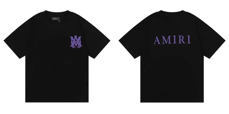 Amiri Logo Tee Purple Logo
