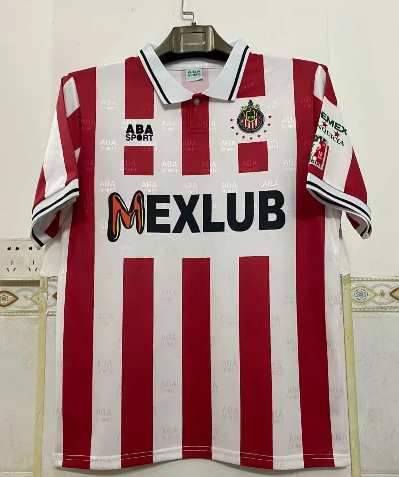 Soccer Jersey MEXLUB Red White Stripes