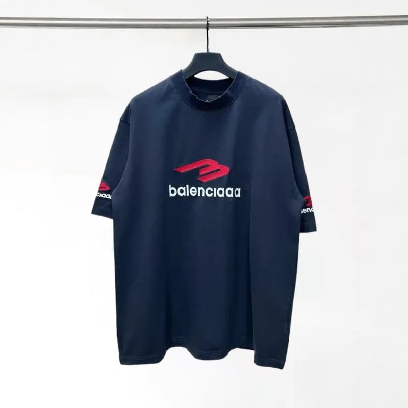 Balenciaga Logo T-Shirt Oversized Script — 【006】大M豆—黑色