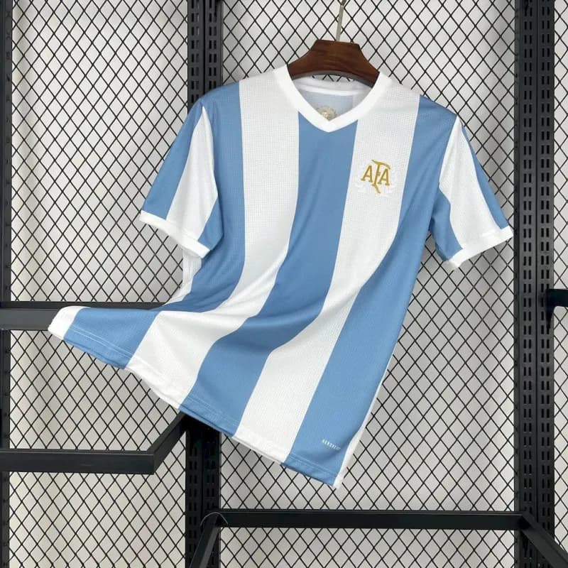 Adidas Argentina Home Jersey Light Blue and White Stripes