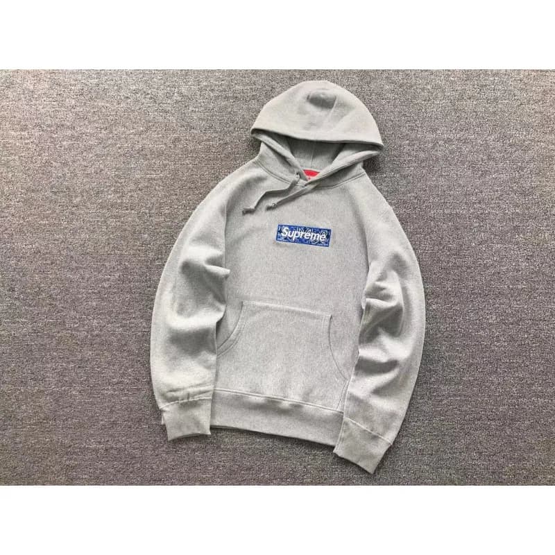 Supreme Zip-Up Hoodie Camo — E513#腰果花灰色