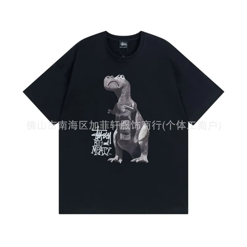 Stüssy T-Shirt Big and Meaty Dinosaur Print