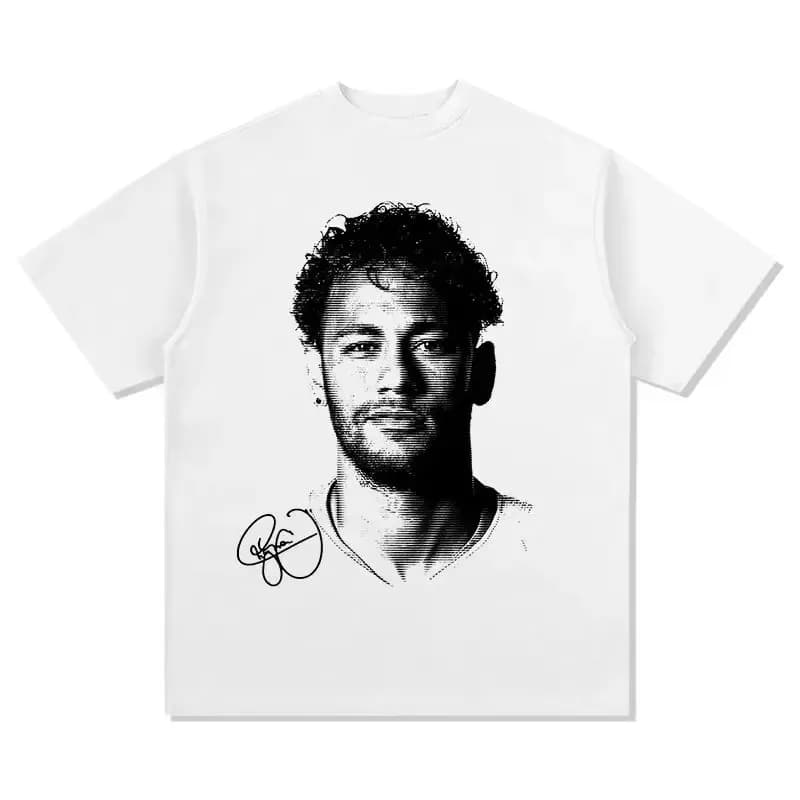 Graphic T-Shirt Neymar Portrait Print