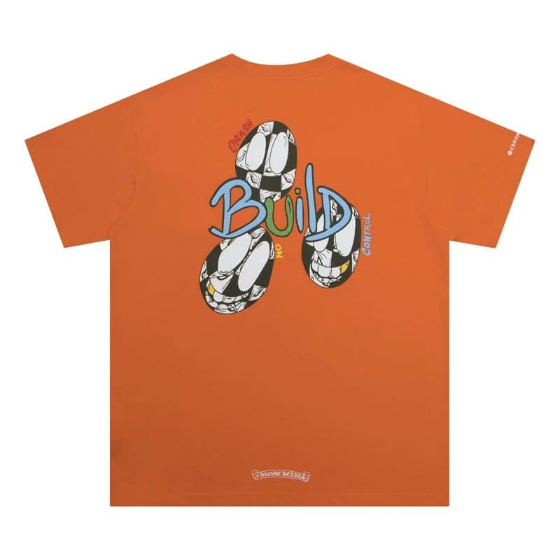 Chrome Hearts Cross Logo Tee Triple Cross Back Print — 6017橙