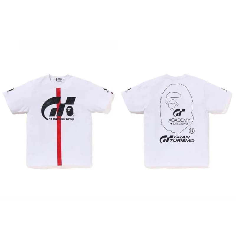 BAPE Short Sleeve Tee Ape Head Logo — 786 white