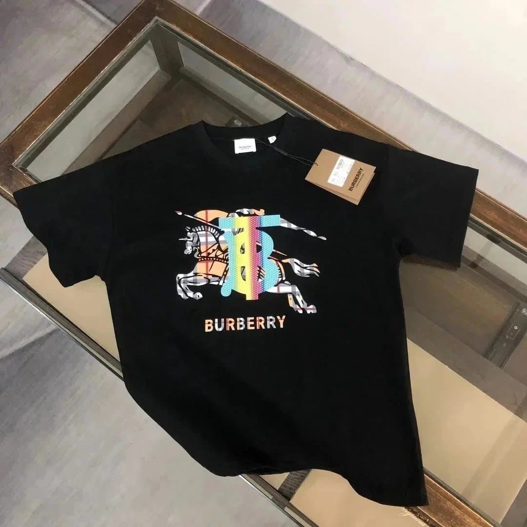 Burberry Equestrian Knight Tee White Print — 12