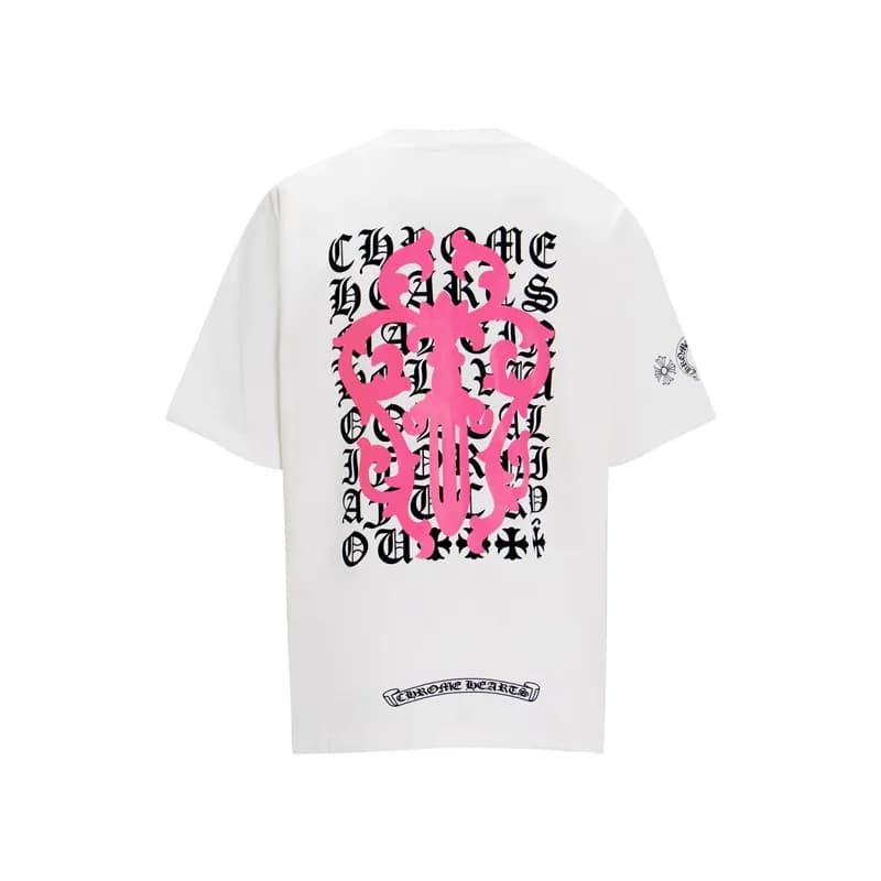 Chrome Hearts T-Shirt Cross Motif Back Print — 6025白