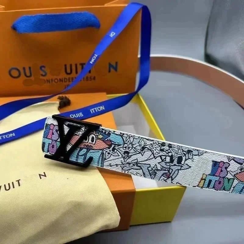 Louis Vuitton LV Monogram Belt Embossed Leather — 派大星黑扣【赠送打孔器】