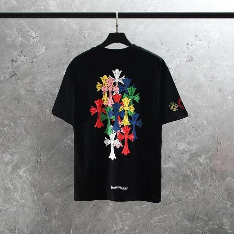 Chrome Hearts Graphic Tee Multicolor Cross Bouquet